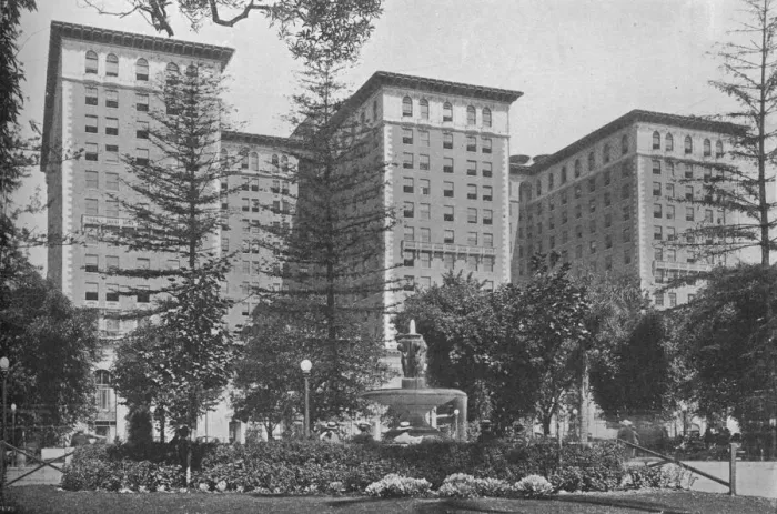Framed Print : General view of the exterior, Los Angeles-Biltmore Hotel, Los Angeles, California, 1923 Framed Print : General view of the exterior, Los Angeles-Biltmore Hotel, Los Angeles, California, 1923
