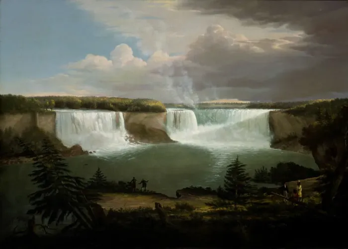 Framed Print : A General View of the Falls of Niagara, 1820. Creator: Alvan Fisher Framed Print : A General View of the Falls of Niagara, 1820. Creator: Alvan Fisher