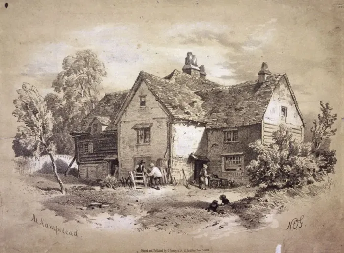 Framed Print : General view of Hampstead, Hampstead, London, c1840 Framed Print : General view of Hampstead, Hampstead, London, c1840