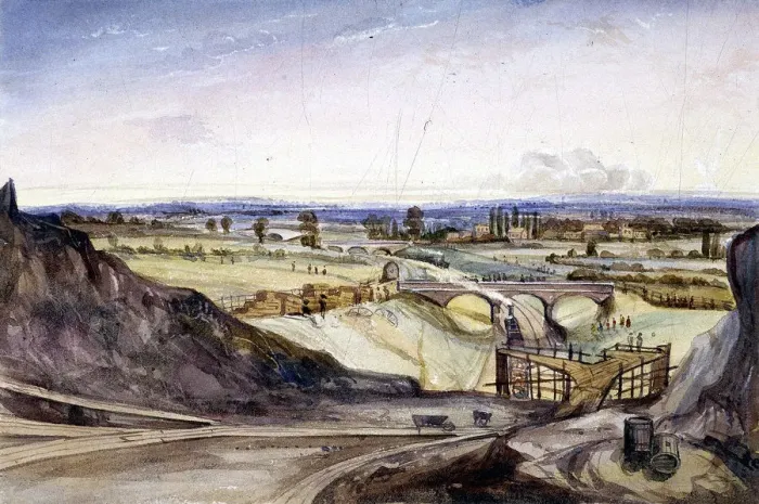 Framed Print : General view of Hampstead, London, 1837. Artist: Edmund Marks Framed Print : General view of Hampstead, London, 1837. Artist: Edmund Marks