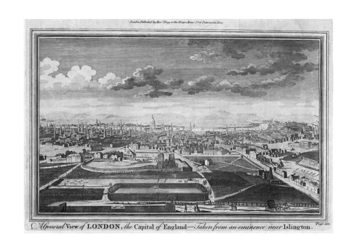Framed Print : A General View of London, the Capital of England, c1780. Artist: Page Framed Print : A General View of London, the Capital of England, c1780. Artist: Page