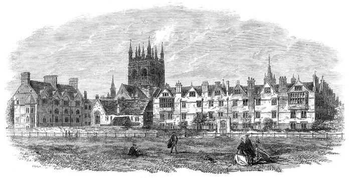 Framed Print : General view of Merton College, Oxford, 1864. Creator: Unknown Framed Print : General view of Merton College, Oxford, 1864. Creator: Unknown