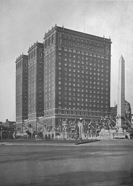 General view from Niagara Square, Hotel Statler, Buffalo, New York, 1923