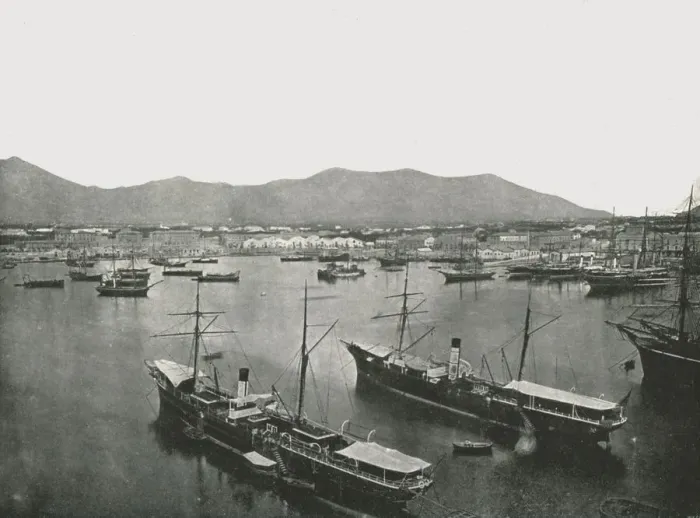 Framed Print : General view of the port, Palermo, Sicily, Italy, 1895. Creator: W &s Ltd Framed Print : General view of the port, Palermo, Sicily, Italy, 1895. Creator: W &s Ltd
