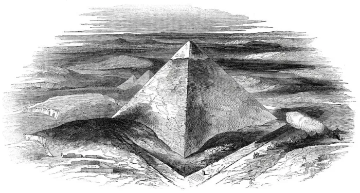 Framed Print : General View of the Pyramids of Jizeh, 1844. Creator: Unknown Framed Print : General View of the Pyramids of Jizeh, 1844. Creator: Unknown