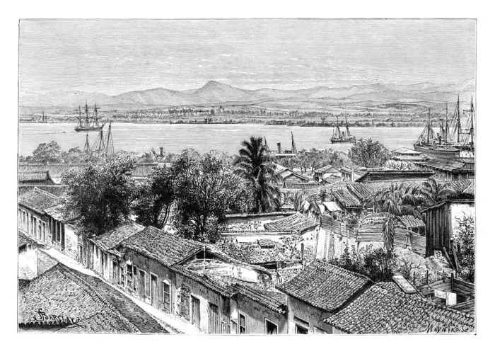 Framed Print : General view of Santiago, Cuba, c1890. Artist: Maynard Framed Print : General view of Santiago, Cuba, c1890. Artist: Maynard