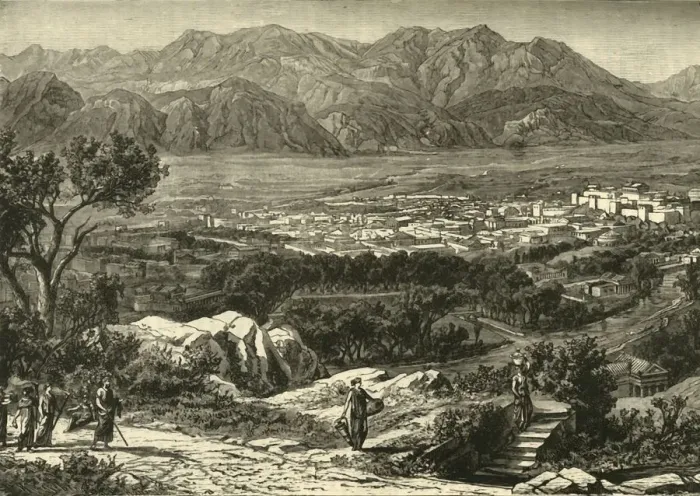 Framed Print : General View of Sparta, Restored, 1890. Creator: Unknown Framed Print : General View of Sparta, Restored, 1890. Creator: Unknown