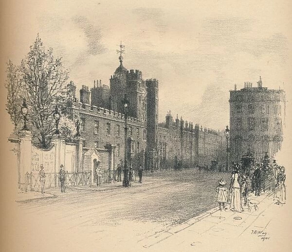 General View of St. Jamess Palace, From Pall Mall, 1902. Artist: Thomas Robert Way