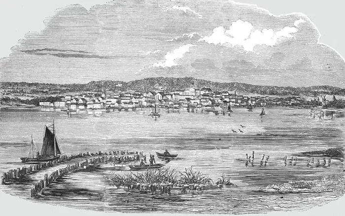 Framed Print : General View of Toronto, 1854. Creator: Unknown Framed Print : General View of Toronto, 1854. Creator: Unknown