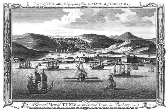 Framed Print : A General View of Tunis, a celebrated Town in Barbary. 1782. Artist: John Keyse Sherwin Framed Print : A General View of Tunis, a celebrated Town in Barbary. 1782. Artist: John Keyse Sherwin