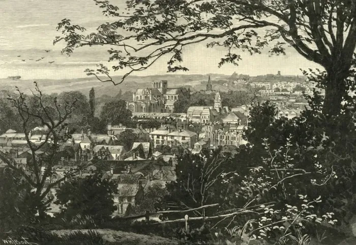 Framed Print : General View of Winchester, 1898. Creator: Unknown Framed Print : General View of Winchester, 1898. Creator: Unknown