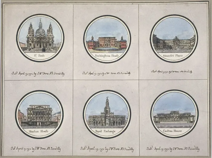 Framed Print : General views of London, 1792 Framed Print : General views of London, 1792