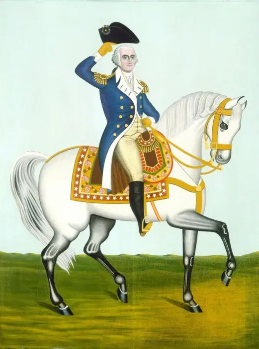 Framed Print : General Washington on a White Charger, 1835 or after. Creator: Unknown Framed Print : General Washington on a White Charger, 1835 or after. Creator: Unknown