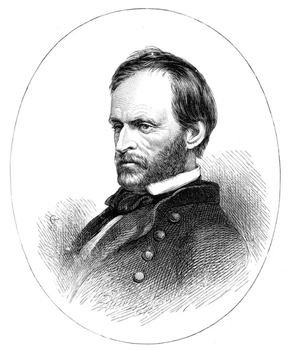 Framed Print : General William Tecumseh Sherman, American general Framed Print : General William Tecumseh Sherman, American general