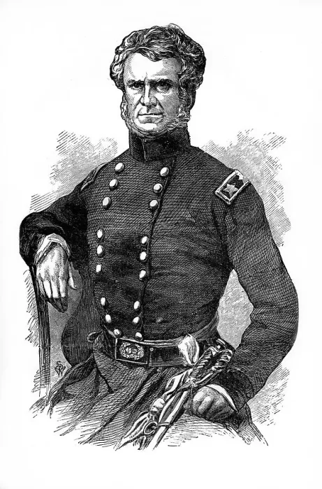 Framed Print : General William Worth, American soldier, (1872)