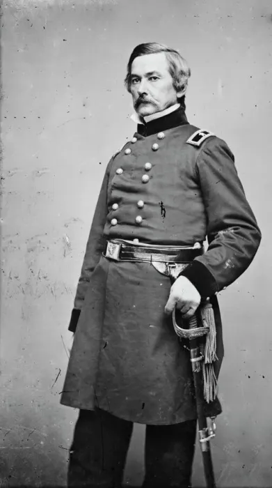 Framed Print : General Willis A. Gorman, US Army, between 1855 and 1865. Creator: Unknown