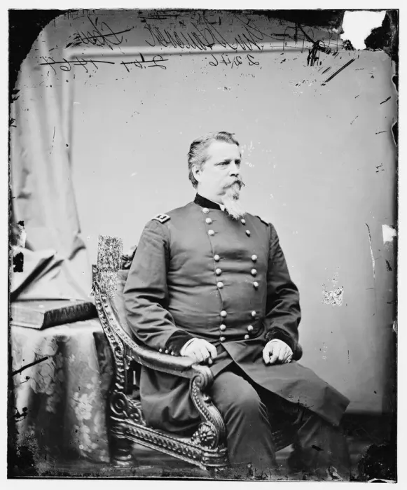 Framed Print : General Winfield Scott Hancock, US Army, between 1860 and 1875. Creator: Unknown Framed Print : General Winfield Scott Hancock, US Army, between 1860 and 1875. Creator: Unknown
