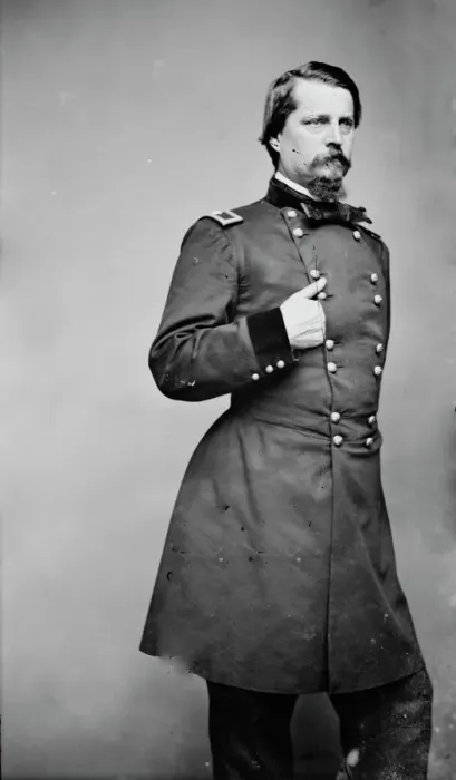 Framed Print : General Winfield Scott Hancock, between 1855 and 1865. Creator: Unknown Framed Print : General Winfield Scott Hancock, between 1855 and 1865. Creator: Unknown
