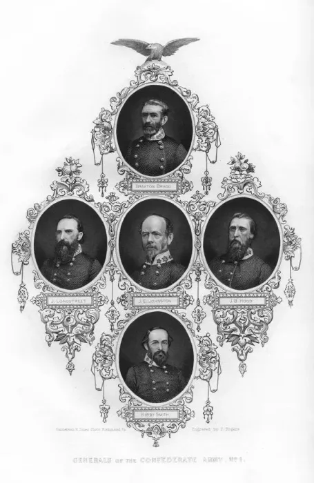 Framed Print : Generals of the Confederate Army, 1862-1867. Artist: J Rogers Framed Print : Generals of the Confederate Army, 1862-1867. Artist: J Rogers