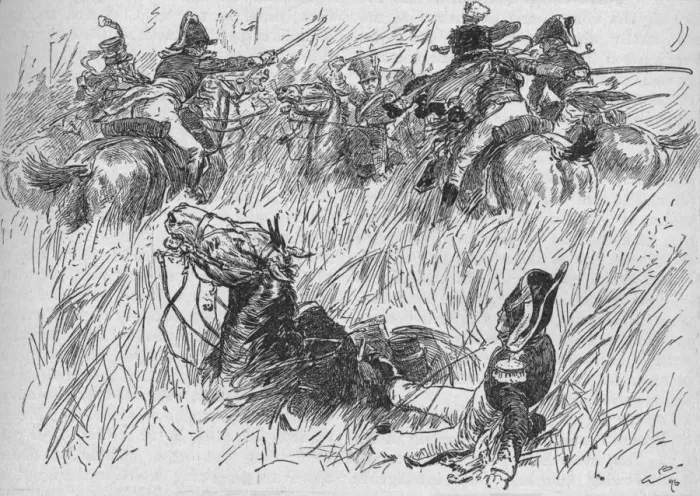 Framed Print : The Generals Horse Fell Into A Ditch, 1896, (1902). Artist: Gordon Frederick Browne Framed Print : The Generals Horse Fell Into A Ditch, 1896, (1902). Artist: Gordon Frederick Browne