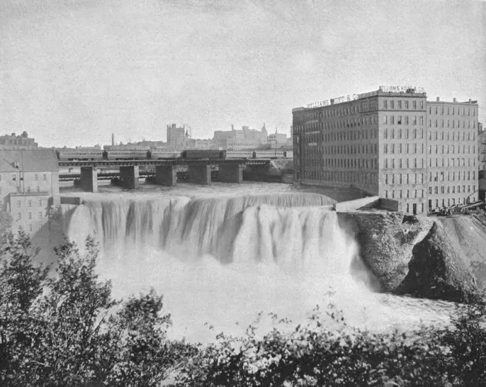 Framed Print : Genesee Falls, Rochester, New York State, USA, c1900. Creator: Unknown Framed Print : Genesee Falls, Rochester, New York State, USA, c1900. Creator: Unknown