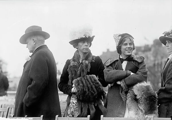 Genevieve Clark with Champ Clark And Mrs. Clark, 1911. Creator: Harris & Ewing. Genevieve Clark with Champ Clark And Mrs. Clark, 1911. Creator: Harris & Ewing