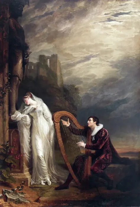 Framed Print : Genevieve. (from a poemS.T. Coleridge entitled Love'), 1812. Creator: George Dawe Framed Print : Genevieve. (from a poemS.T. Coleridge entitled Love'), 1812. Creator: George Dawe