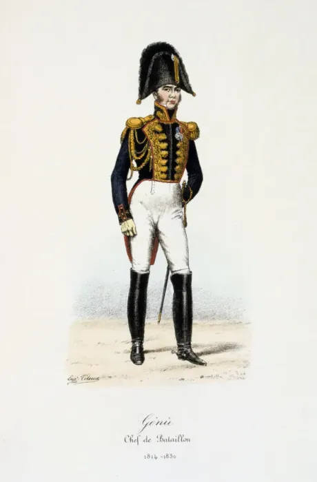 Framed Print : Genie, Chef de Bataillon, 1814-30. Artist: Eugene Titeux Framed Print : Genie, Chef de Bataillon, 1814-30. Artist: Eugene Titeux