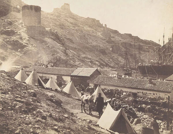 The Genoese Castle, Balaklava, 1855. Creator: Roger Fenton