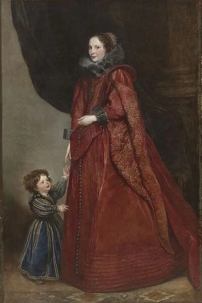 A Genoese Lady with Her Child, c. 1623-1625. Creator: Anthony van Dyck (Flemish, 1599-1641)