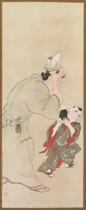 Framed Print : Genre Figures, c. 1816. Creator: Tatabe Socho (Japanese, 1760-1814) Framed Print : Genre Figures, c. 1816. Creator: Tatabe Socho (Japanese, 1760-1814)