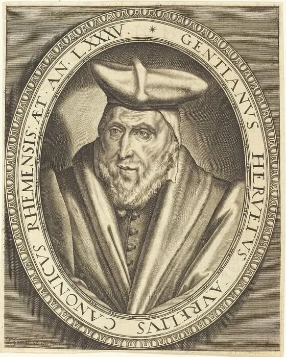 Framed Print : Gentien Hervet, Canon of Reims. Creator: Thomas de Leu Framed Print : Gentien Hervet, Canon of Reims. Creator: Thomas de Leu