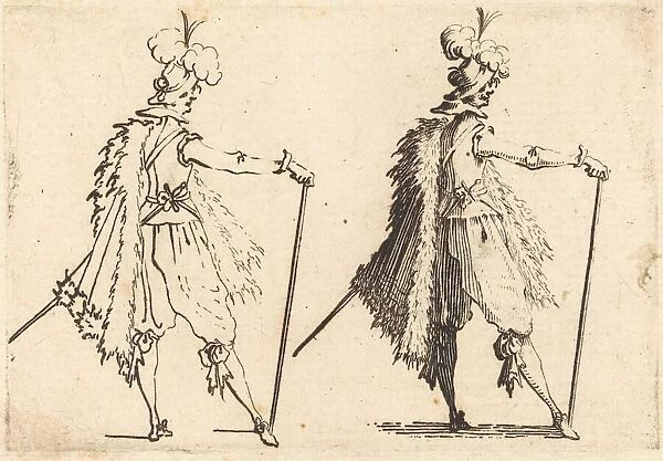 Gentleman with Cane, c. 1617. Creator: Jacques Callot