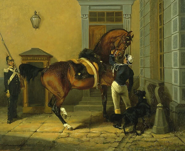 Gentleman, the Favourite Horse of King Carl XV of Sweden, 1854. Creator: Johann Georg Arsenius