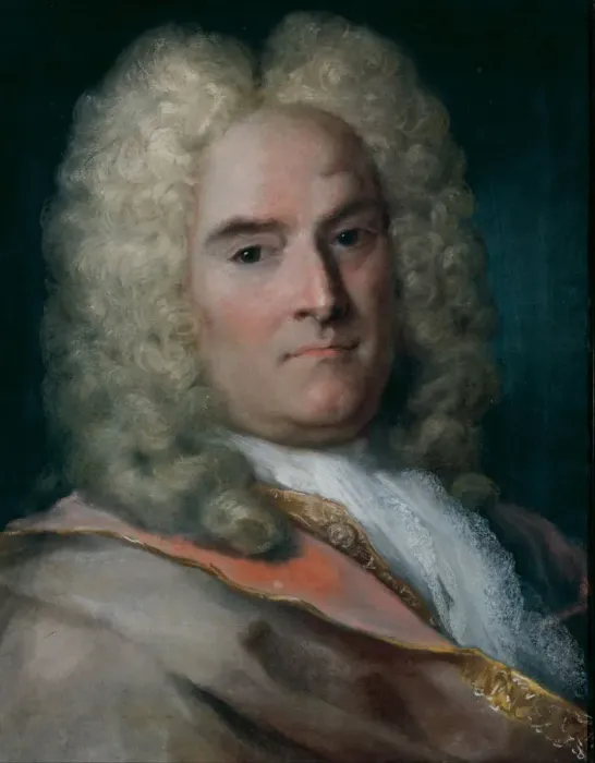 Framed Print : A Gentleman in a Gray Cape over a Gold-Embroidered Coat. Artist: Carriera, Rosalba Giovanna (1657-1757) Framed Print : A Gentleman in a Gray Cape over a Gold-Embroidered Coat. Artist: Carriera, Rosalba Giovanna (1657-1757)