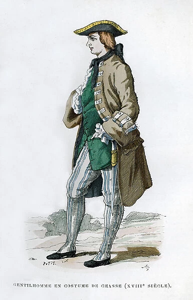 Gentleman in a hunting costume, 18th century (1882-1884)