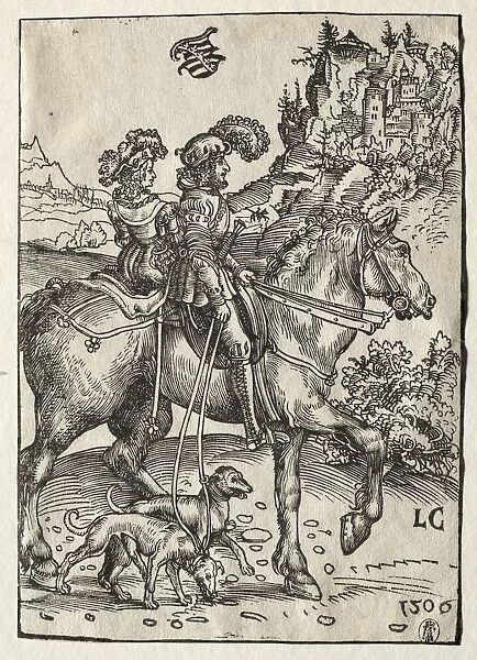 A Gentleman and a Lady Riding to the Chase, 1506. Creator: Lucas Cranach (German, 1472-1553)