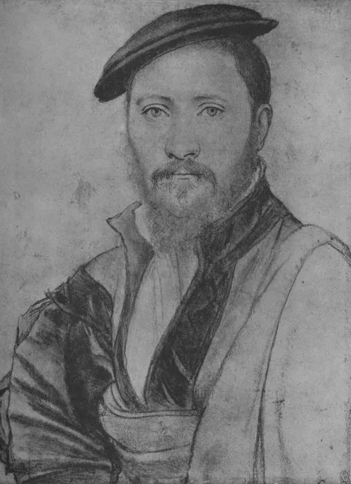Framed Print : A Gentleman: Unknown, 1535 (1945). Artist: Hans Holbein the Younger Framed Print : A Gentleman: Unknown, 1535 (1945). Artist: Hans Holbein the Younger
