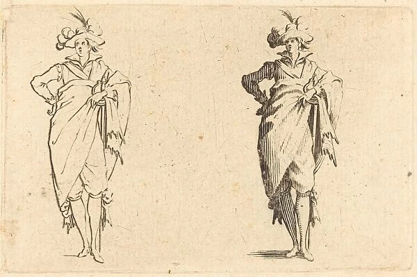Gentleman Viewed from the Front with Hand on Hip, c. 1622. Creator: Jacques Callot