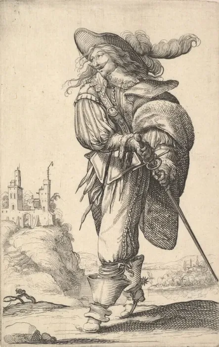 Framed Print : A gentleman, walking towards the left and drawing his sword from the sheath Framed Print : A gentleman, walking towards the left and drawing his sword from the sheath