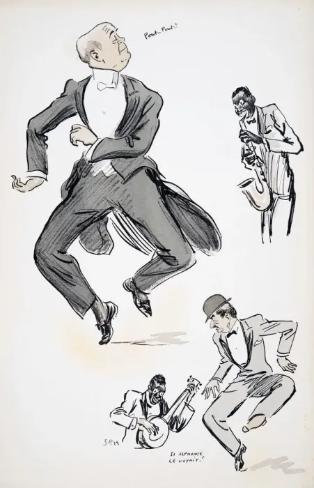 Framed Print : Gentleman in white tie and gentleman in bowler hat try out dancing to jazz… Framed Print : Gentleman in white tie and gentleman in bowler hat try out dancing to jazz…