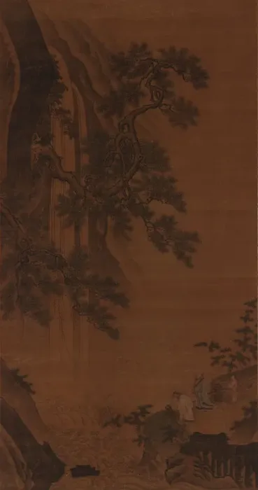 Framed Print : Two Gentlemen Contemplating a Waterfall, Ming dynasty, 16th century. Creator: Unknown Framed Print : Two Gentlemen Contemplating a Waterfall, Ming dynasty, 16th century. Creator: Unknown