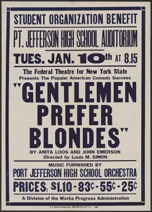 Framed Print : Gentlemen Prefer Blondes, [193-]. Creator: Unknown