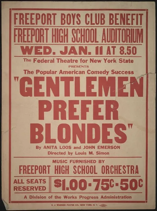 Framed Print : Gentlemen Prefer Blondes, [193-]. Creator: Unknown