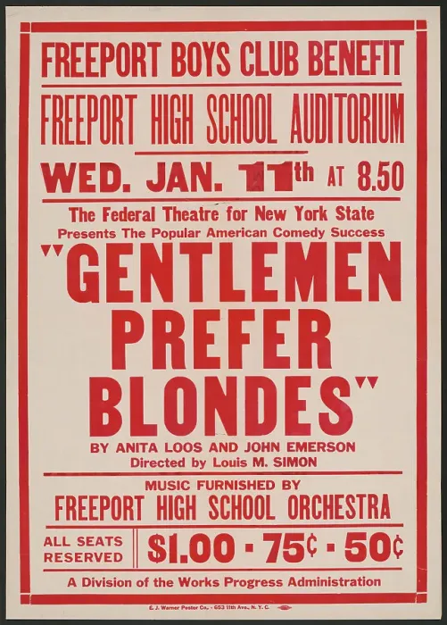 Framed Print : Gentlemen Prefer Blondes, [193-]. Creator: Unknown