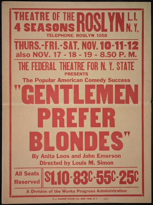 Framed Print : Gentlemen Prefer Blondes, Roslyn, NY, 1938. Creator: Unknown Framed Print : Gentlemen Prefer Blondes, Roslyn, NY, 1938. Creator: Unknown