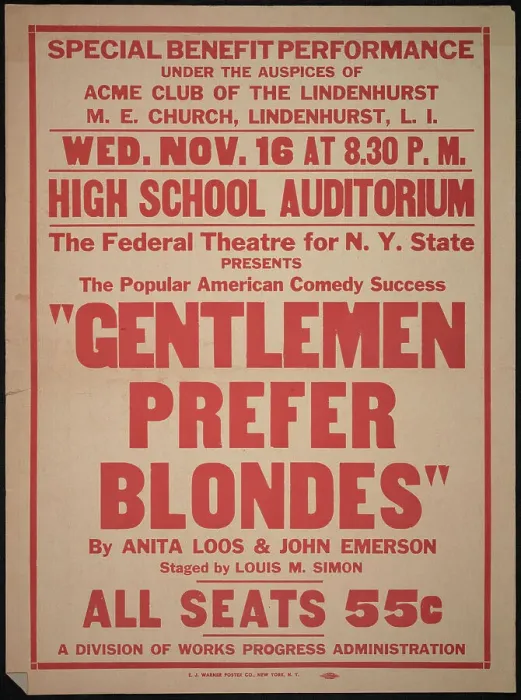 Framed Print : Gentlemen Prefer Blondes, Roslyn, NY, 1938. Creator: Unknown