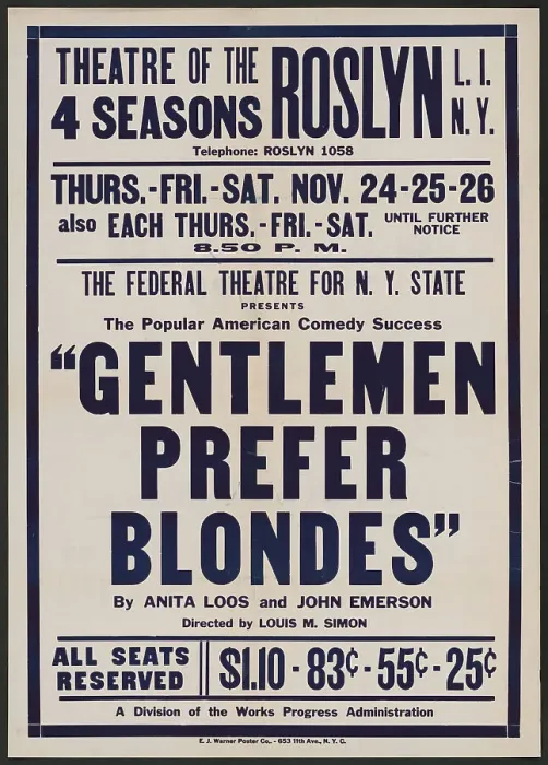 Framed Print : Gentlemen Prefer Blondes, Roslyn, NY, 1938. Creator: Unknown Framed Print : Gentlemen Prefer Blondes, Roslyn, NY, 1938. Creator: Unknown