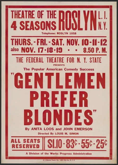 Framed Print : Gentlemen Prefer Blondes, Roslyn, NY, 1938. Creator: Unknown Framed Print : Gentlemen Prefer Blondes, Roslyn, NY, 1938. Creator: Unknown