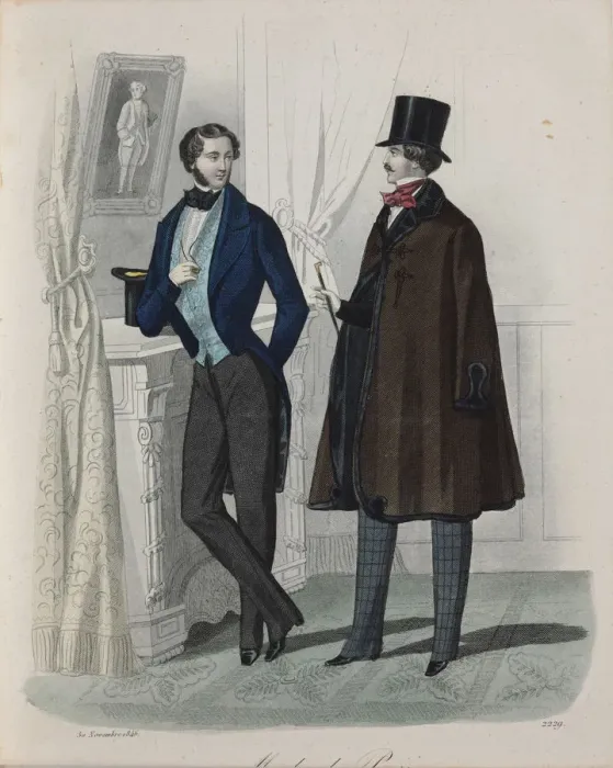 Framed Print : Gentlemens Fashion 1846, 1846 Framed Print : Gentlemens Fashion 1846, 1846